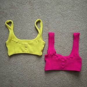 Urban Outfitters Out from Under brand neon bikini tops